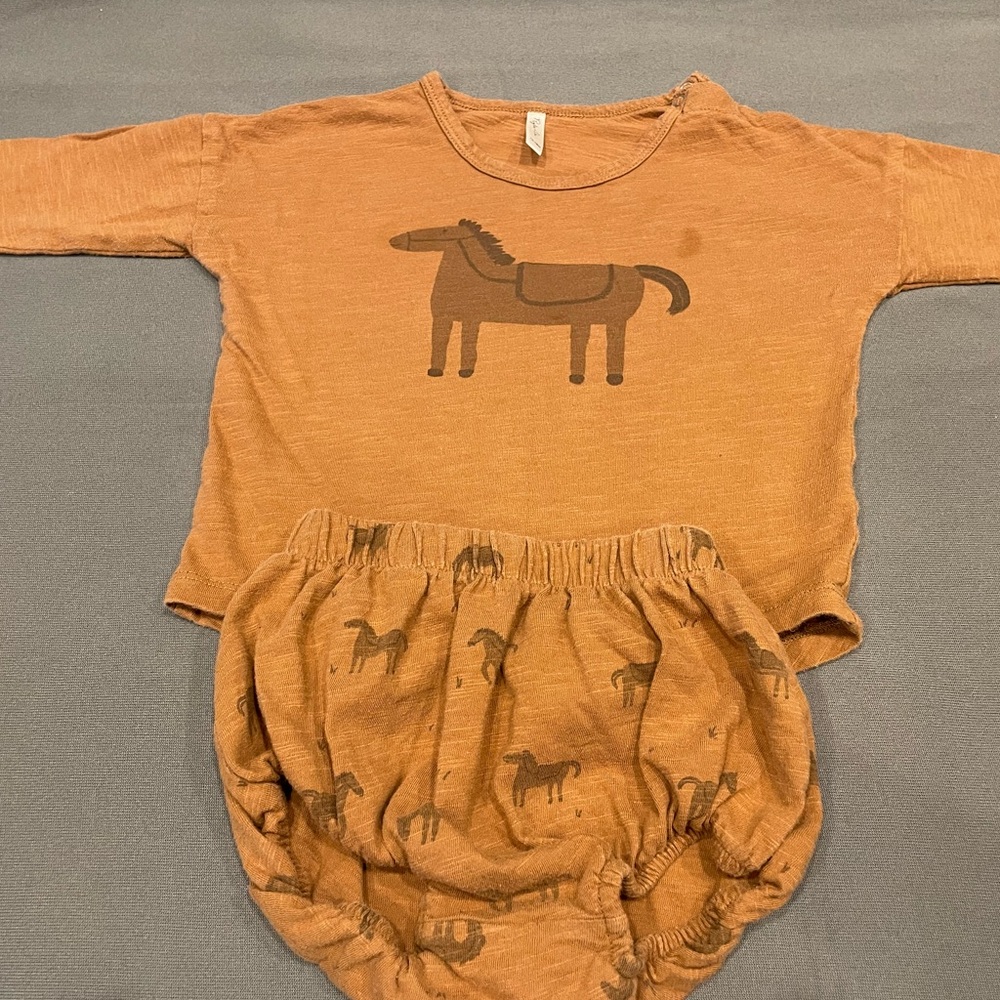 Rylee + crew long sleeve shirt and matching bloomers.